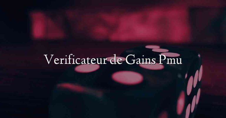 Verificateur de Gains Pmu