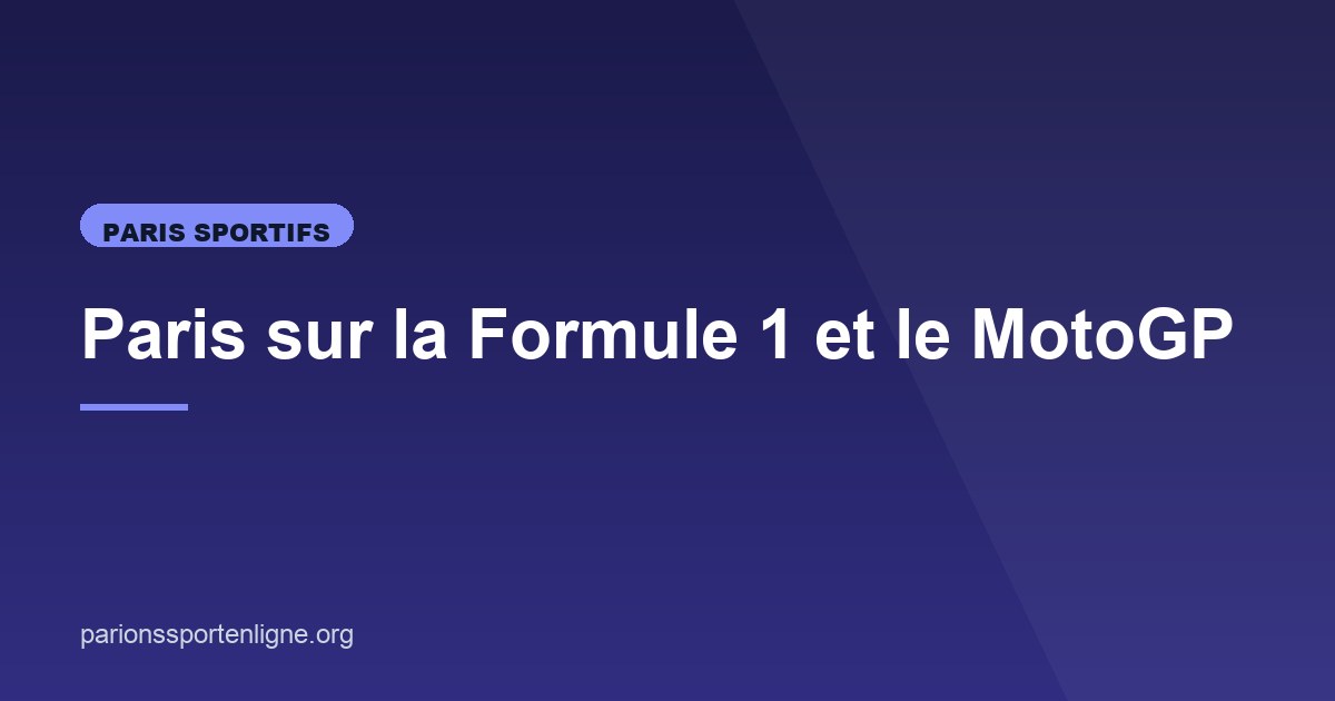 Illustration de l'article consacré aux paris sur les sports mécaniques