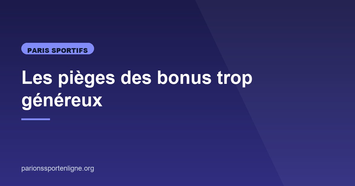 Illustration de l'article consacré aux pièges des bonus de paris