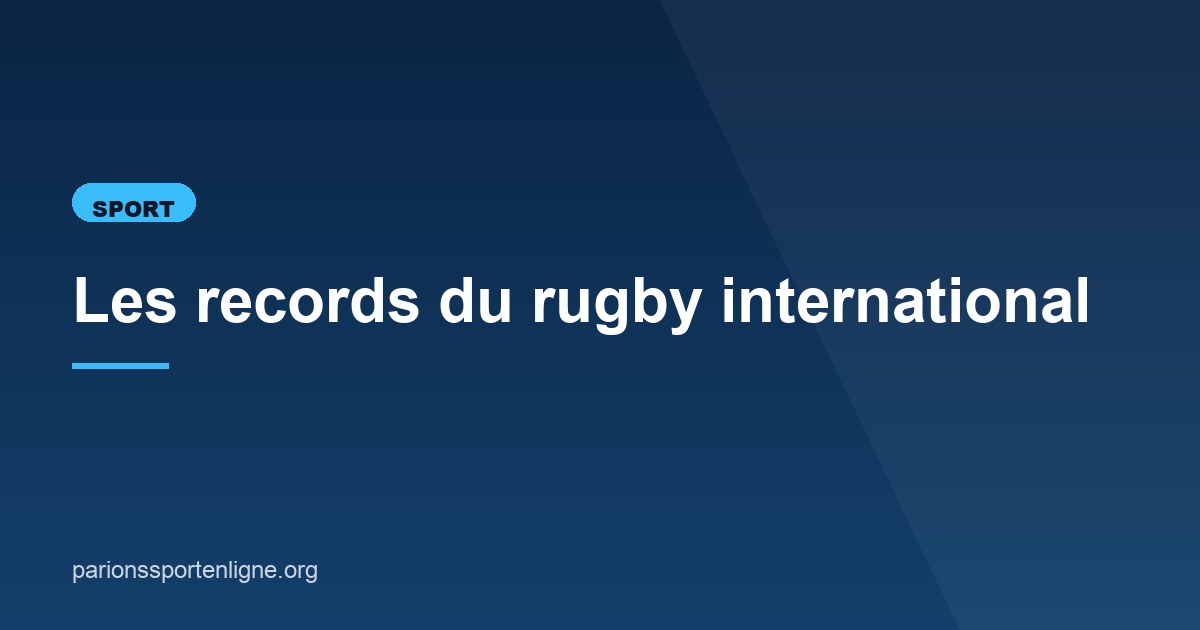 Illustration de l'article consacré aux records du rugby